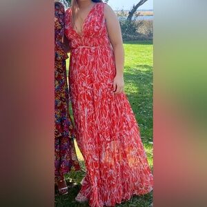 ASTR the Label pleated print Maxi Dress - Excellent/Like New Condition